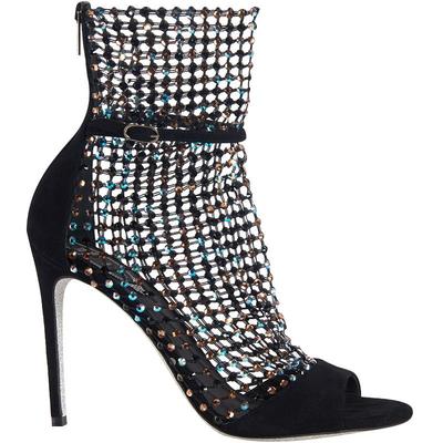 RENECAOVILLA凉鞋黑色皮质网纱