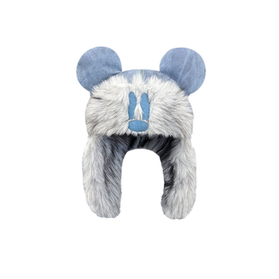 韩版米奇耳朵护耳雷锋帽飞行帽子男女秋冬季加厚保暖防寒毛绒帽潮