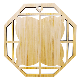 竹制古风掐丝珐琅景泰蓝底板窗花镂空书签竹片材料DIY定制刻字