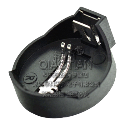 3V扣子纽扣电池盒 直插2032电池座CR2032外壳锂电池电池扣 (10个)