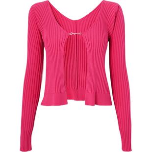 【折扣】Jacquemus 秋冬女士带缀饰罗纹针织开襟衫毛衣外套