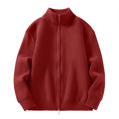 班尼路酒红色毛衣男款冬季新款