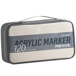 120色直液式软头丙烯马克笔高品质布包装80色60色学生用不易透色可叠色儿童小学美术生绘画幼儿园涂鸦水彩笔