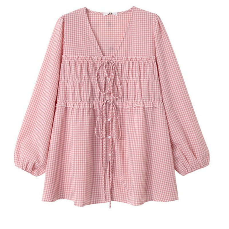 特大码春秋减龄胖mm显瘦衬衫上衣