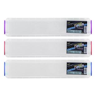 健桦R507水粉笔盒 美术生专用 透明塑料加长大容量毛笔画笔收纳盒