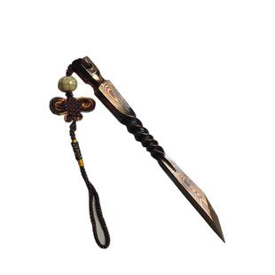 纯手工龙泉四象百炼花纹钢大马士革普洱茶刀茶针撬切开专用道工具