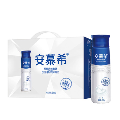 新品安慕希高端畅饮原味酸奶