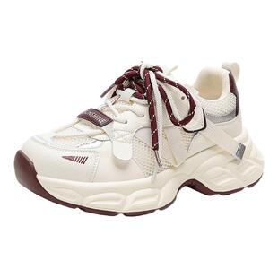 戈美其老爹鞋女款2026春季新款透气轻便厚底运动鞋休闲百搭跑步鞋