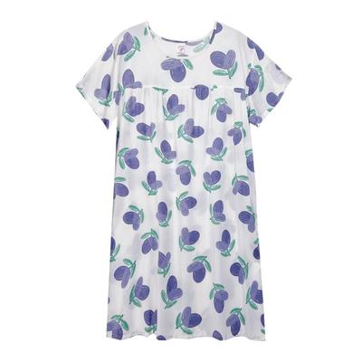 棉绸女士可爱韩版宽松睡裙家居服