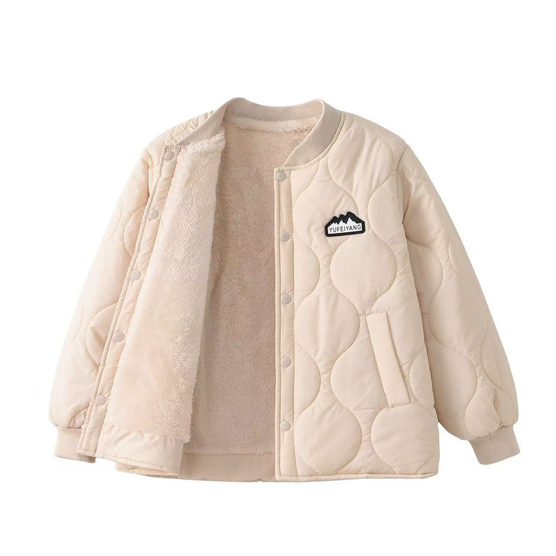 儿童棉服校服神器男童女童加绒加厚秋冬季保暖棉服内搭中大童外套