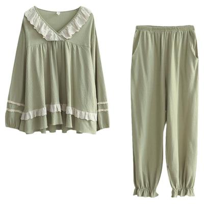 韩版甜美风两件套男士全棉睡衣