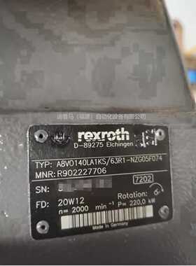 议价德国REXROTH力士乐柱塞泵 A8V0140LA1KS/63R1-NZG05F074
