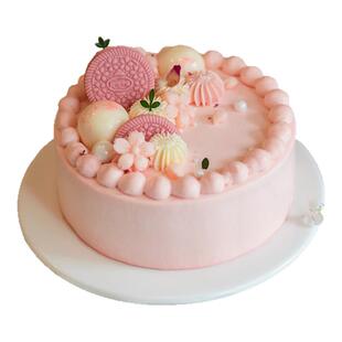 【花舞蜜桃】蜜桃家蜜慕斯动物奶油生日蛋糕女生女孩蛋糕同城配送