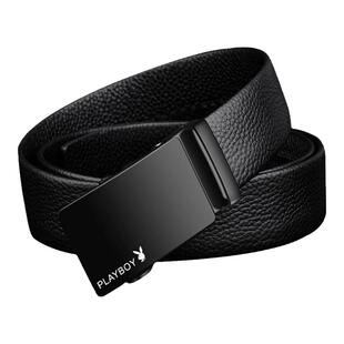 花花公子皮带男商务皮带男款真皮自动扣头休闲牛皮裤腰带男士百搭