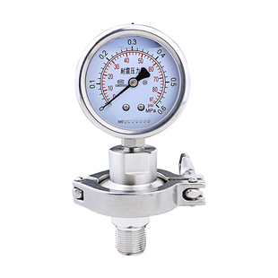 卫生型隔膜压力表配套38 50.5 64 1.5寸2寸垫圈底座 不锈钢卡箍