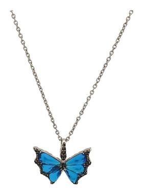 Jennie同款蓝色宝石蝴蝶项链