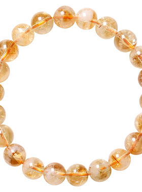 福妞珠宝黄水晶招财手串