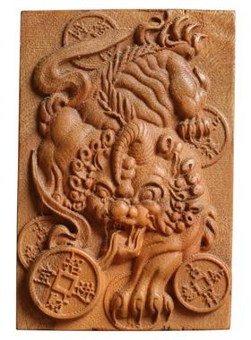 桃木佛牌招财貔貅木质吊坠