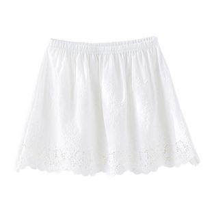 2025新款秋冬屁帘蕾丝花边女式高腰设计感叠穿百搭显瘦中长款气质