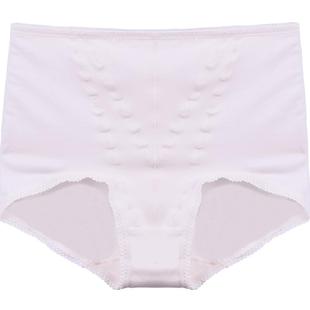 安莉芳女棉质高腰束身裤甜美蕾丝本命年红舒适美体收腹提臀三角裤