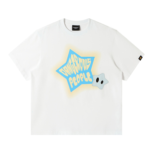 Dangerouspeople薛之谦dsp索罗娜凉感T恤星星贴布绣百搭情侣短袖