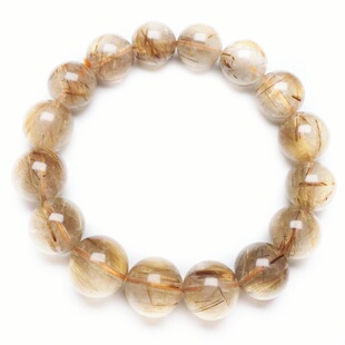 铜钛晶 咖啡发手链 烟花发钛晶 Rutilated Quart 金红石 天然水晶