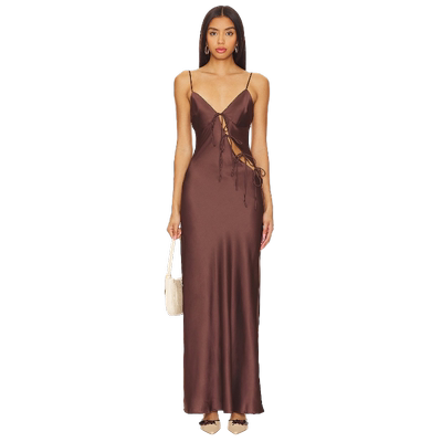 LIONESS 吊带连衣裙修身性感镂空长裙简约裙子REVOLVE小众新款