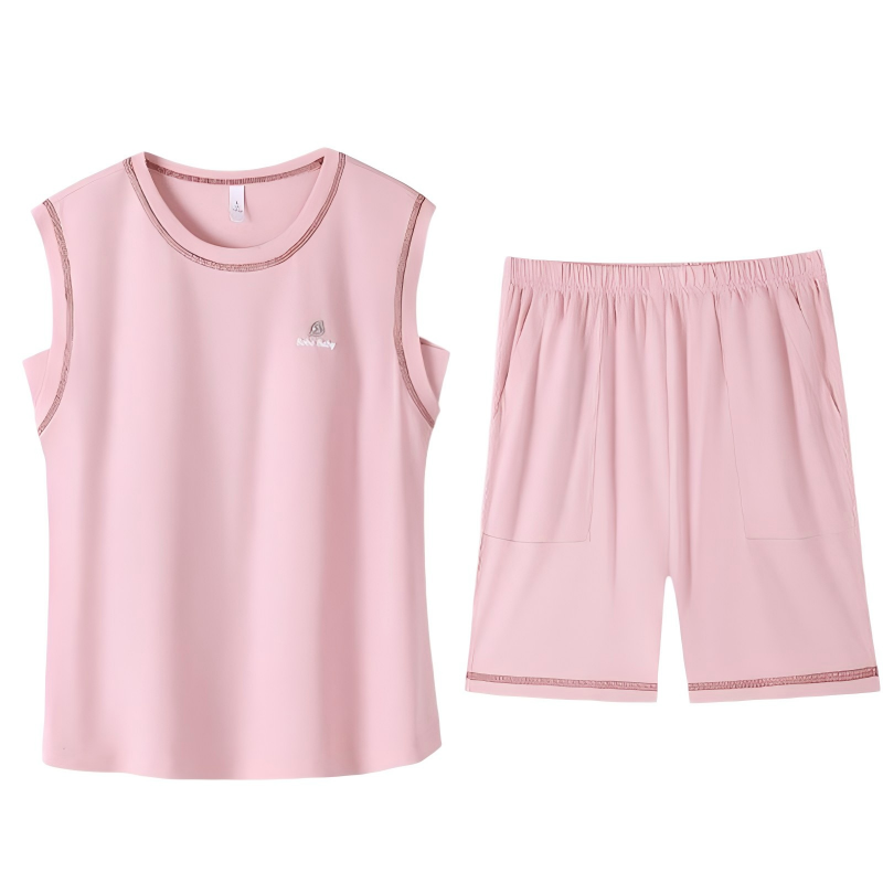 浪莎凉感莫代尔带胸垫睡衣女夏季