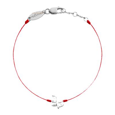 情人节Redline/红绳女士白金钻石Bagatelle新芽细绳手链