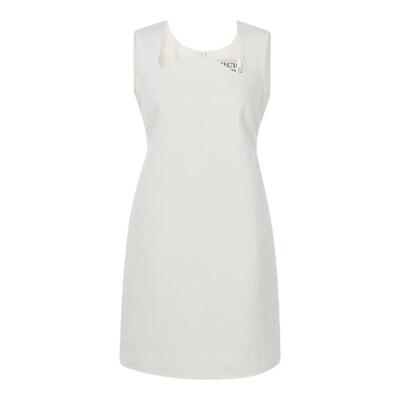 RECTO女士白色棉质迷你连衣裙