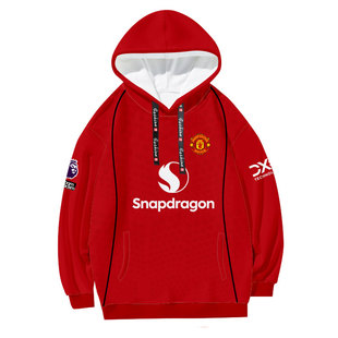 25-26赛季曼联队B费库尼亚同款足球衣服连帽卫衣套头男女球迷外套