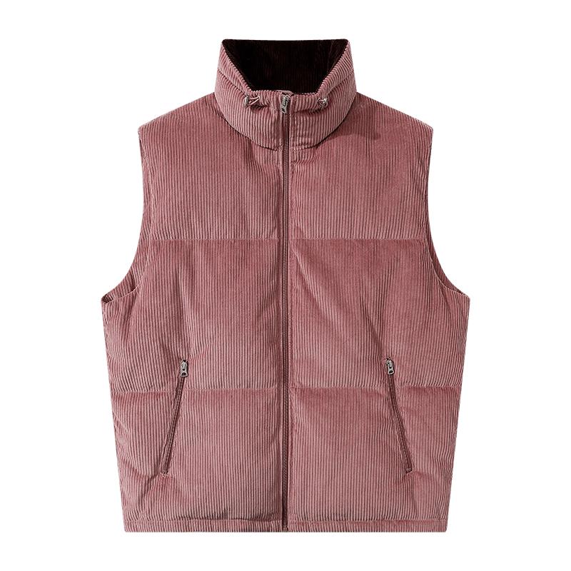 N1灯芯绒羽绒服秋冬高级感纯色蓬松立领羽绒马甲