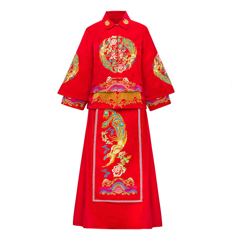 寿衣女款全套寿裙装百年冲喜寿服