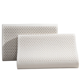 水星家纺泰国天然乳胶枕抗菌防螨呵护颈椎枕头家用单双人枕芯