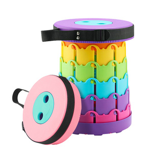 儿童伸缩凳户外便携式折叠凳可调节收缩凳子随地坐小马扎火车板凳