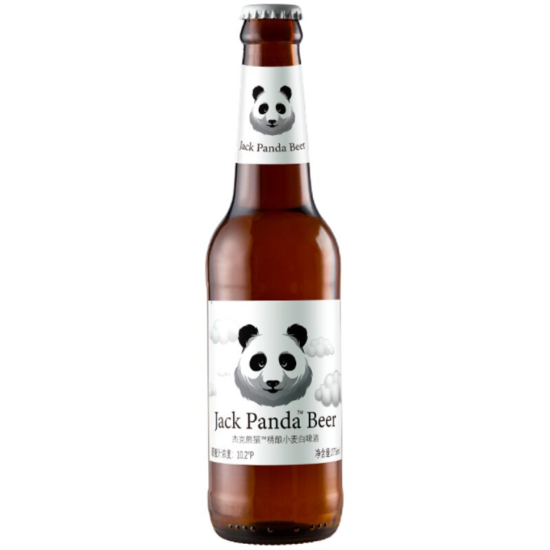 杰克熊猫小麦白玫瑰味啤酒275ml