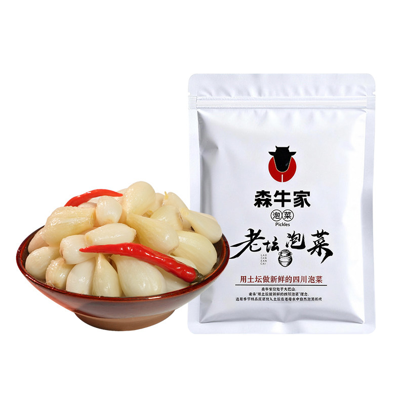森牛家四川泡藠头正宗老坛泡菜老母水发酵即食酸辣茭头咸菜下饭菜