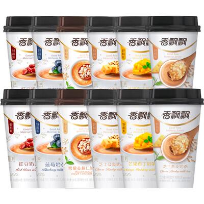 香飘飘奶茶杯装蓝莓芒果布丁