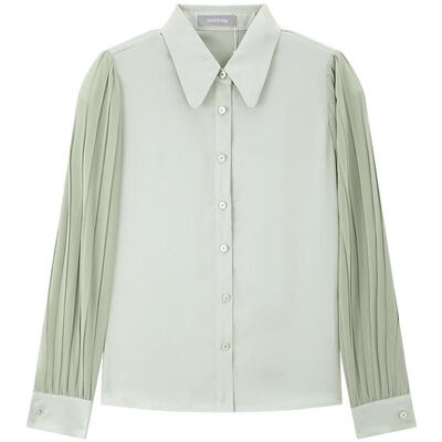 MindBridge长袖风琴褶袖衬衫