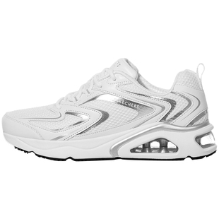 Skechers斯凯奇极光鞋tres air气垫鞋男鞋舒适休闲运动鞋白色跑鞋