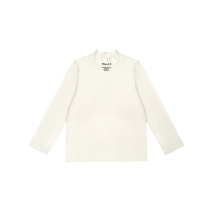 RBIGX瑞比克童装2025秋季新款印花半高领磨毛男童长袖T恤打底衫