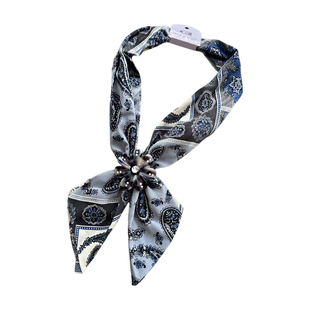 韩国AZNAVOUR/GRAIN de BEAUTE 百搭布艺丝巾 毛衣链围巾式项链