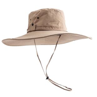 西部牛仔帽渔夫帽女防晒帽户外遮阳帽子徒步登山帽男大帽檐平顶