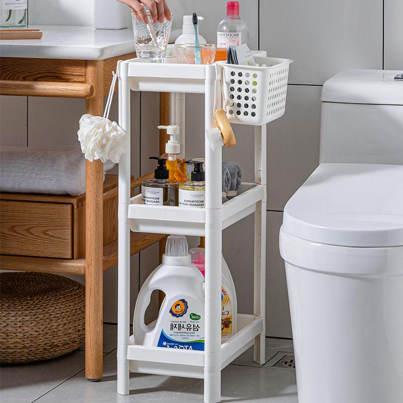 夹缝置物架落地多层收纳架厨房卧室卫生间浴室可移动储物架子带轮