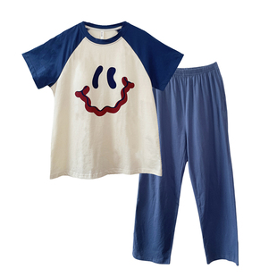 康妮雅睡衣女夏季纯棉短袖长裤2026年新款宽松休闲家居服套装