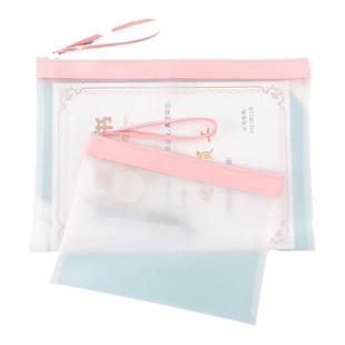 产检资料收纳袋档案袋孕妇孕检包A4检查手提包考试专用文件袋学生书袋作业袋透明拉链袋防水孕期报告证件袋a5