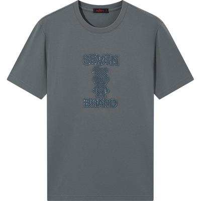 【柒先生保形索罗纳】柒牌男士短袖t恤夏季新款时尚休闲圆领上衣