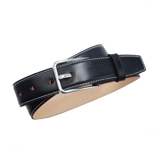 英国进口JE马缰革腰带手工定制皮带针扣牛皮高端商务西裤皮带3.5
