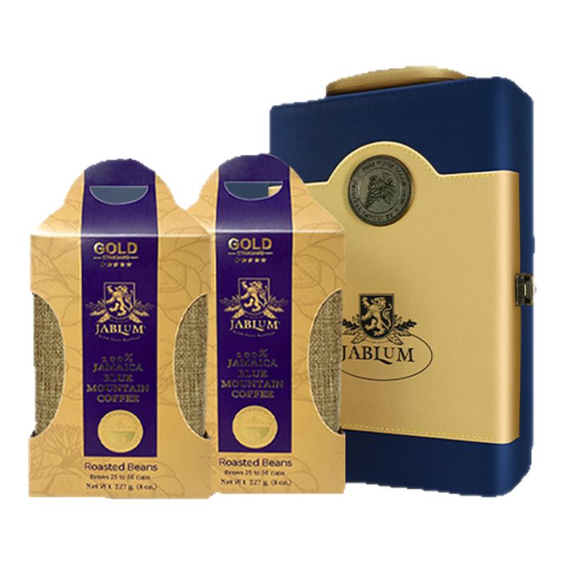 加比蓝JABLUM牙买加进口蓝山一号金标Peaberry珍珠豆轻奢皮箱礼盒