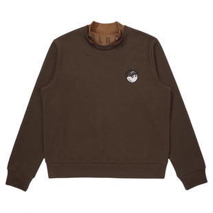 韩国高尔夫服装女士卫衣2025秋冬时尚卡通徽标半高领长袖上衣女